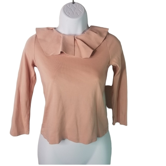 COS pink collar peter pan top - Picture 1 of 6